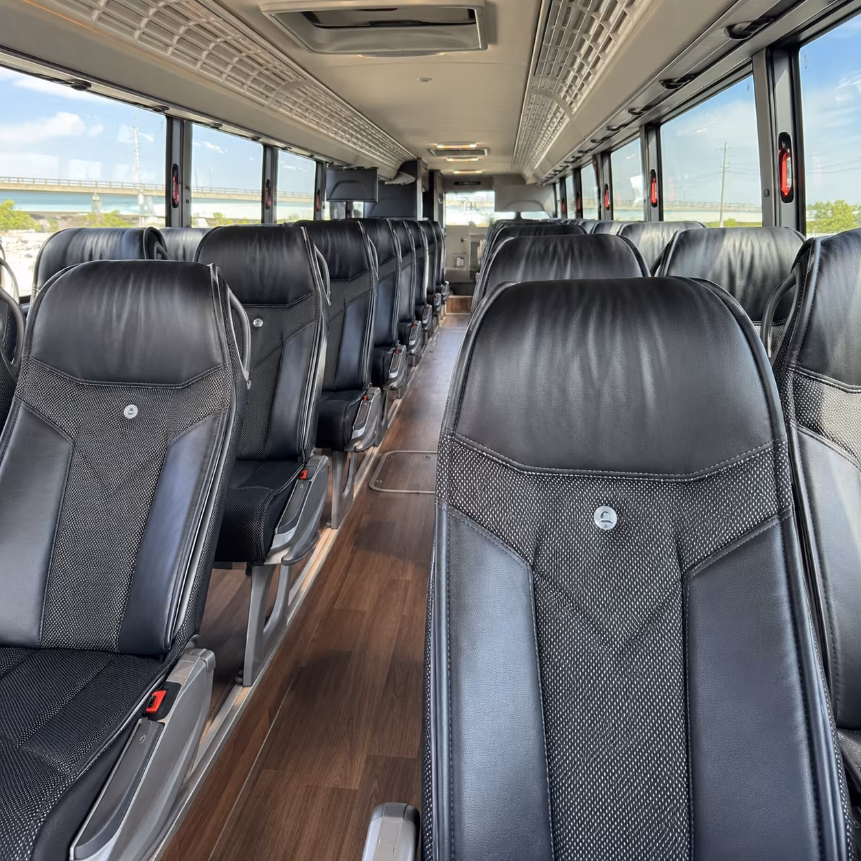 san antonio charter bus services interior